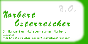 norbert osterreicher business card
